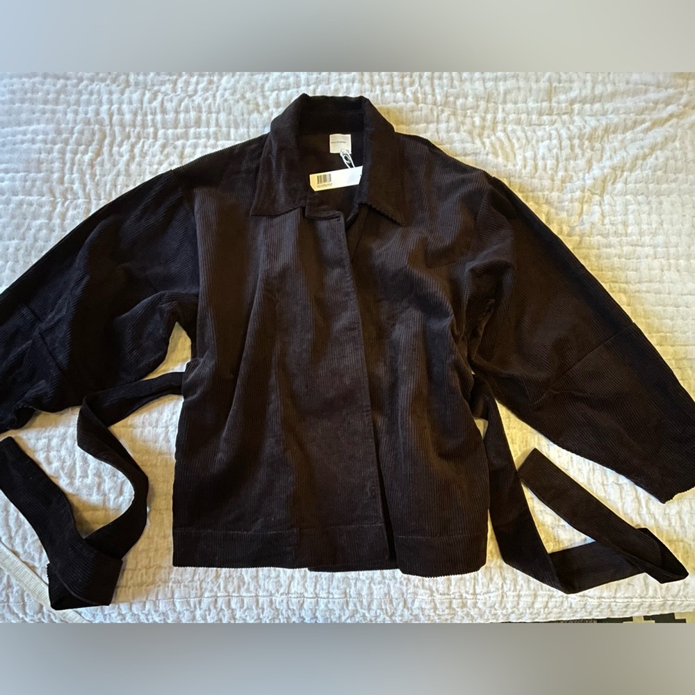 DEIJI STUDIOS Cord House Coat In Cedar Belted Slouchy Cozy Jacket FW 2023 NWT OS - Picture 9 of 16